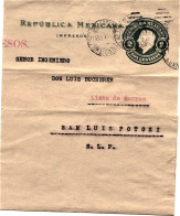 3926 - MEXIQUE - BANDE D'ENVOI DE PRESSE De Mai 1911 - Mexico