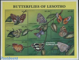 Lesotho 1997 Butterflies 9v M/s, Mint NH, Nature - Butterflies - Lesotho (1966-...)
