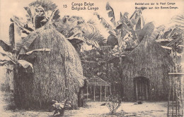 Congo Belge - Habitation Sur Le Haut Congo - Entier Postal 10c Rouge - Carte Postale Ancienne - Congo Belge