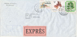 Portugal / Azores Air Mail Cover Sent Express To Denmark 16-1-1982 Topic Stamps (From The Emabssy Of Bolivia) - Cartas & Documentos