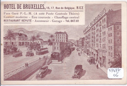 NICE- HOTEL DE BRUXELLES - Cafés, Hôtels, Restaurants