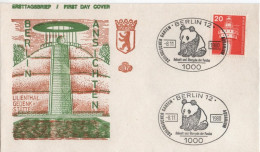 Germany Deutschland 1980 FDC Zoologischer Garten, Zoo, Panda Bear, Canceled In Berlin - 1971-1980