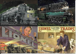 BE63 - 2 DIVERSES CARTES PROMO - LIONEL TRAIN - Autres & Non Classés