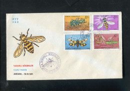 "TUERKEI" 1981, Mi. 2584-2587 "Insekten" FDC (80099) - FDC