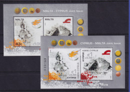 Lot Gemeinschaftsausgaben Von Zypern Und Malta Zur Euro-Einführung 2008 ** - Other & Unclassified