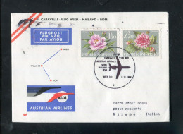 "OESTERREICH" 1964, AUA-Caravelle-Erstflugbrief "Wien-Milano" (80107) - Erst- U. Sonderflugbriefe