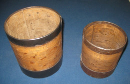 2 Mesures à Céréales De 2 Litres Et 1 Llitre - Antike Werkzeuge