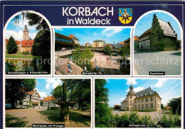 72720614 Korbach Schiesshagen Kilianskirche Berndorfer Tor Spukhaus Marktplatz P - Korbach