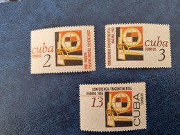 CUBA  NEUF  1966   CONFERENCIA  INTERCONTINANTAL  DE  LA  HABANA  //  PARFAIT  ETAT  //  1er  CHOIX  // - Unused Stamps