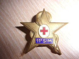 Insigne 11° Section D’Infirmiers Militaires - SIM - Serpent - Geneeskundige Diensten