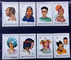 Rwanda 1971, African Headdresses, MNH Stamps Set - Nuevos