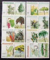 Rwanda 1984, Trees And Leafs, MNH Stamps Set - Ongebruikt