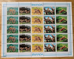 Rwanda 1987, Leopard, MNH Sheetlet - Ongebruikt