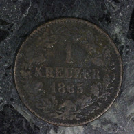  Allemagne / Germany, Frederick I, 1 Kreuzer, 1865, , Cuivre (Copper), TB+ (VF),
KM#242 - Petites Monnaies & Autres Subdivisions