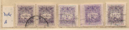 Tschechoslowakei 1954/55 MiNr.: P87A, P89A; P91A Porto Gestempelt 5 Marken/Varianten Chechoslovakia Used - Timbres-taxe