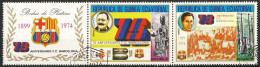 Equatorial Guinea 1974 - Mi 445/46 - YT 63A & 63B ( 175th Anniversary Of FC Barcelona ) + Label - Famous Clubs