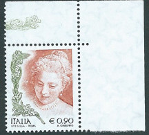 Italia 2004; La Donna Nell' Arte Da € 0,90 ; Angolo Superiore Destro - 2001-10: Mint/hinged