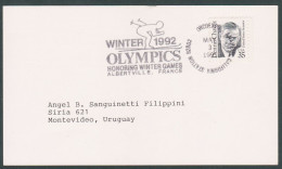 USA 1992 Albertville - Special Postmark - Sports D'hiver Skiing Skating - Winter 1992: Albertville