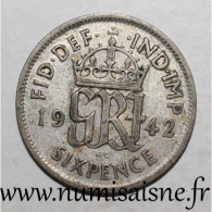 GRANDE BRETAGNE - KM 852 - 6 PENCE 1942 - GEORGE VI - TTB - Otros & Sin Clasificación