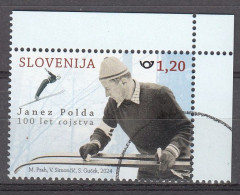 ESLOVENIA 2024 - JANEZ POLDA - SKI - MUESTRA-SPECIMEN A FACIAL - 1 SELLO - Slowenien