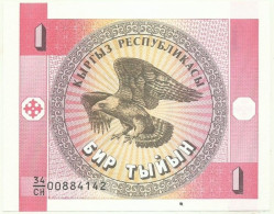 KYRGYZSTAN - 1 Tyiyn - ND ( 1993 ) - Pick 1.a - UNC. - Série 34/CH - Kirghizistan