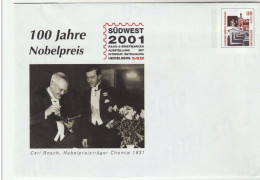 CHEMISTRY Carl BOSCH Illus POSTAL STATIONERY Cover GERMANY Nobel Prize Stamps 2003 - Chimie