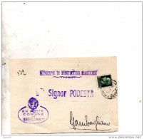 1944  LETTERA  CON ANNULLO  MONTECCHIO MAGGIORE   VICENZA - Marcophilie