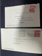 21-2-2024 (4 X 49) Australia Cover X 2 - 1950's (with Slogan Advertising) Pruduce Food Stamp - Cartas & Documentos