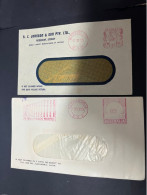 21-2-2024 (4 X 49) Australia Cover X 2 - 1950's (with Slogan Advertising) - Cartas & Documentos