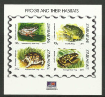 Zimbabwe  2014  Frogs Minisheet   MNH - Kikkers