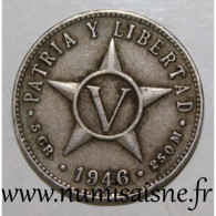 CUBA - KM 11 - 5 CENTAVOS 1946 - TTB - Kuba