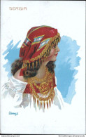 As288 Cartolina Costume Serbia Illustratore Brunazzi - Sonstige & Ohne Zuordnung