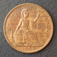 GREAT BRITAIN - 1 Penny 1937 - KM# 845 * Ref. 0045 - D. 1 Penny