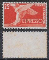 Italia Italy 1945 Democratica Espresso Ruota L25 Sa N.E28 Nuovo Integro MNH ** - Eilpost/Rohrpost