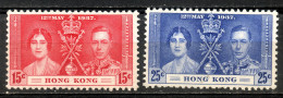 China Chine : (781) 1937 Hong Kong - Issues De Couronnement SG138/9* - Autres & Non Classés