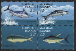 Marshall-Inseln 1986 Hochseeangeln: Fische 92/95 ZD Postfrisch - Marshall