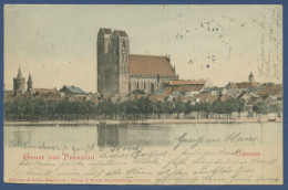 Gruss Aus Prenzlau Altstadt Mit Marienkirche Am Uckersee, Gelaufen 1898 (AK1364) - Prenzlau