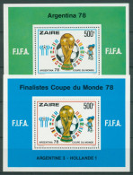 Kongo-Zaire 1978 Fußball-WM Argentinien Pokal Block 18/19 Postfrisch (C27092) - Ongebruikt