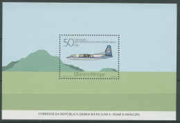 Sao Tomé Und Príncipe 1985 Flugverkehr N. Lissabon Block 163 Postfrisch (C27041) - Sao Tome Et Principe