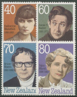Neuseeland 1989 Schriftsteller Mansfield Mason 1066/69 Postfrisch - Unused Stamps