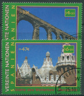 UNO Wien 2000 UNESCO Spanien Aquädukt Palais Güell 317/18 Gestempelt - Gebruikt