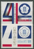 Taiwan 1987 40 Jahre Annahme Der Verfassung 1789/90 Postfrisch - Unused Stamps