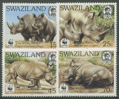 Swaziland 1987 WWF Naturschutz Breitmaulnashorn 528/31 Postfrisch - Swaziland (1968-...)