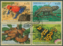 UNO Wien 2006 Gefährdete Tiere Frosch Chamäleon Boa 461/64 ZD Gestempelt - Used Stamps