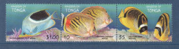 Tonga, **, Yv 1135, 1136, 1137, Mi 1536, 1537, 1538, SG 1440a, Poissons, - Tonga (1970-...)