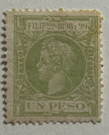 1898.- FILIPINAS ESPAÑOLA Un Peso. Edifil Nº 149. Nuevo Con Fijasellos Sin Goma (*) - Filippine