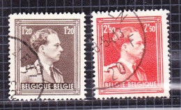 1951 Nr 845-46 Gestempeld,zonder Gom.Leopold III. - Oblitérés