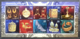Armenia, 2006, 10 Stamps Armenian Jewellery, Mini Sheet, MNH... - Armenia