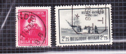1947 Nr 749-50 Gestempeld,zonder Gom.Zuidpoolexpeditie Belgica. - Gebruikt