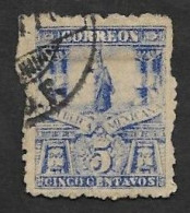 SD)1895 MEXICO  STATUE OF CUAUHTEMOC 5C SCT 247 WMK 152, USED - Mexico